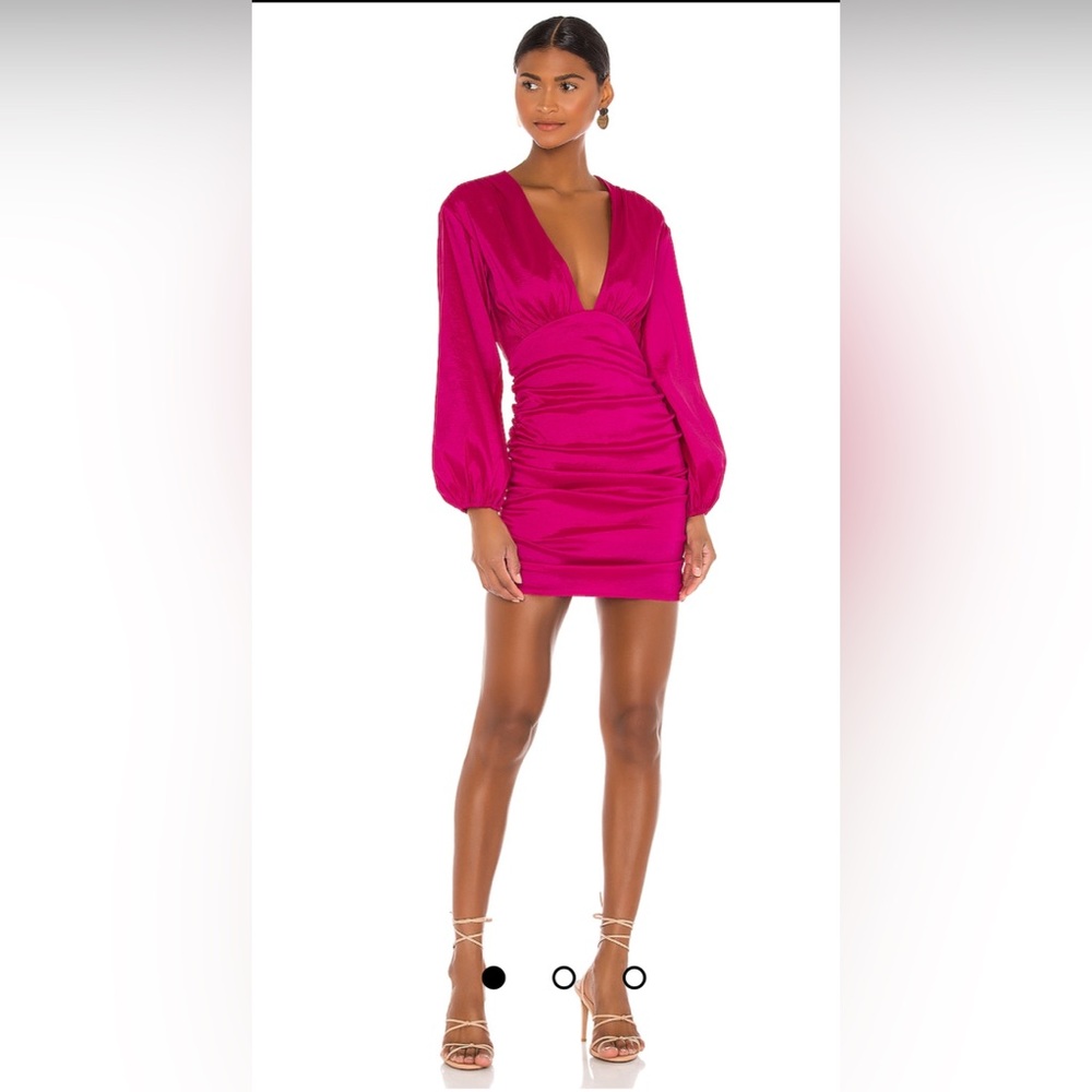 Lovers and Friends “Lorenza Mini Dress in Magenta Pink” in size L